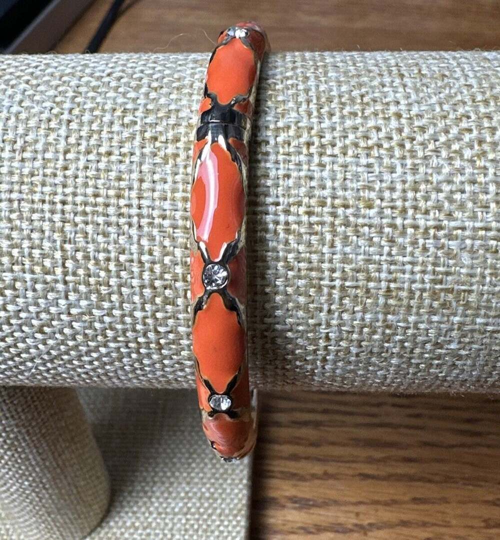 Sequin Nordstrom Colorful Thin Gold Tone Enamel Hinge Bangle $25 NWOT #161